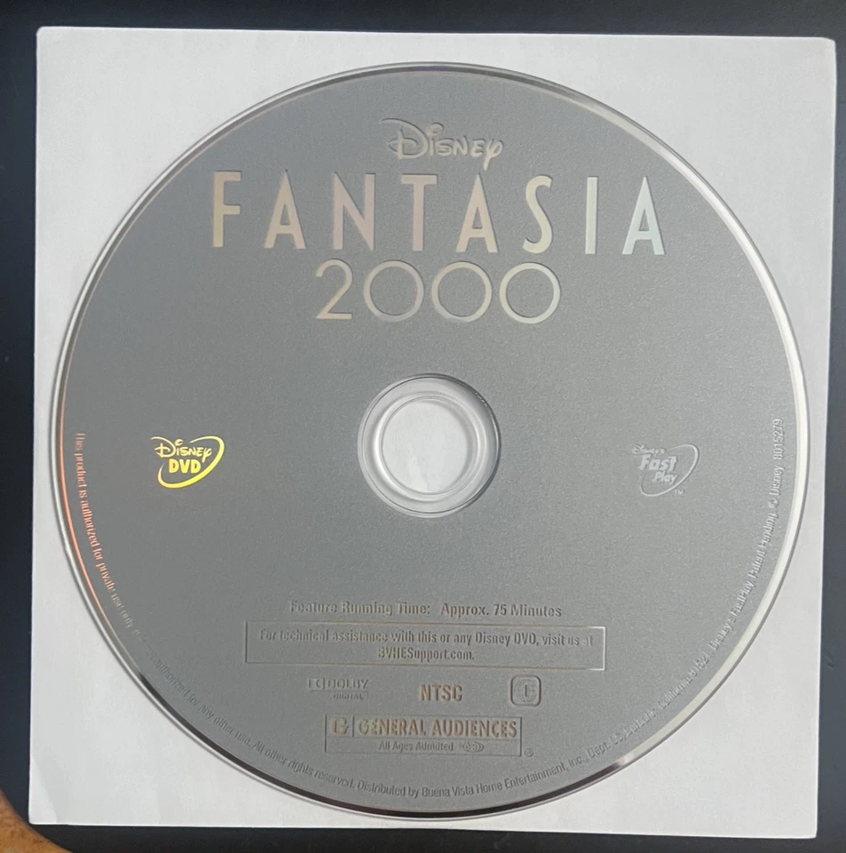 NEW FANTASIA 2000 (1999) - DVD disc only in white paper sleeve / no case - Image 1 of 1