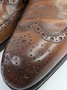 To Boot New York Brogue Budapester Oxford Schuhe Gr. 10 braun cognac Leder Italien - Bild 1 von 23