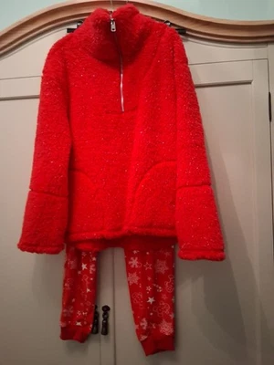 Ladies' Linea Red Gingerbread Lounge Set - Size 12-14 - Image 1 of 3