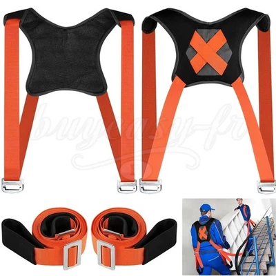 4tlg Tragegurte Umzug 2 Person Tragegurt Transportgurt Hebegurt Möbel Tragegurte - Bild 1 von 4