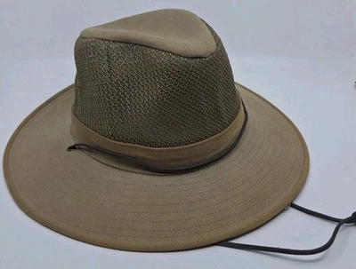 Sombrero para el sol Orvis de colección pesca malla superior safari al aire libre adulto XL beige tostado EE. UU. Foto 1 de 4