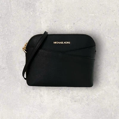 Michael Kors MK Tasche crossbody Umhängetasche Jet Set Travel Schwarz Leder NEU - Bild 1 von 4