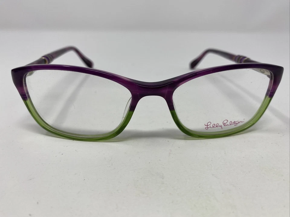 Armação de óculos Lilly Pulitzer Emmaline GP 50-16-135 roxo/verde desbotado H354 - Imagem 1 de 4