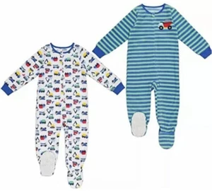 NWT Kids Headquarters Kids 2 Pack Non-Slip Footed Blanket Sleeper 12M 2T 2pc - Picture 1 of 12