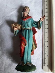 Statuina presepe in plastica dura vintage ANNI 80 RE MAGIO Natale Christmas - Imagen 1 de 2