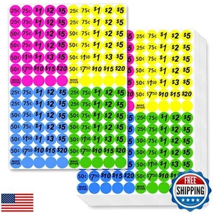 Zacool 3500 Pcs Garage Sale Stickers Flea Market Pricing Stickers Yard Sale P - Picture 1 of 5
