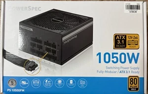 PowerSpec 1050W, PS 1050GFM, 80+ Gold Fully Modular Power Supply - Picture 1 of 3