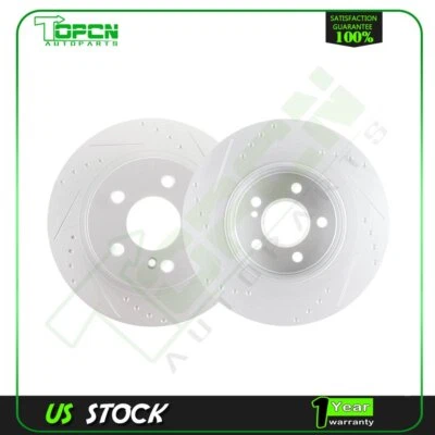 Rear Slot Brake Rotors For Mercedes Benz 2012 - 2015 C250 2008 - 2015 C300 Foto 1 de 4