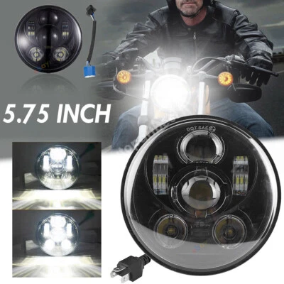 5-3/4'' Inch Motorcycle 5.75" LED Headlight Hi/Lo Beam for HARLEY Davidson Jeep - Image 1 of 4