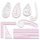 Sewing Rulers Set, 9 Styles Plastic Sew French Curve Ruler, Metric Sewing Mea...