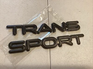 Pontiac Trans Sport Black Gray Front Side Door Emblem Nameplate Badge Set - Picture 1 of 5
