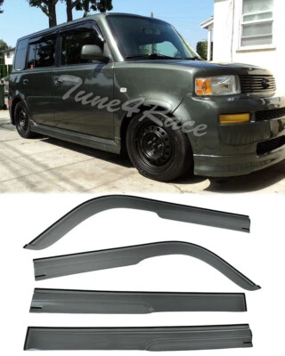 Para 04-06 Scion xB Tinte Humo Estilo Mugen Visera Ventana Lateral Protector de Lluvia Deflector Foto 1 de 4