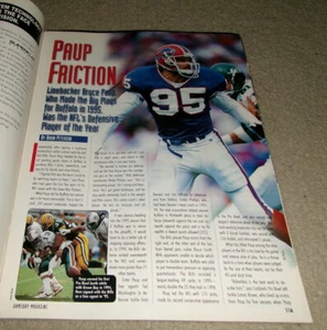 Rare 1996 Vintage BUFFALO BILLS Gameday PROGRAM Bryce Paup/BUFFALO BISONS AAFC - Picture 1 of 8