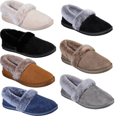 Skechers Slippers Womens Ladies Faux Fur Slippers Shoes Team Toasty Sketchers