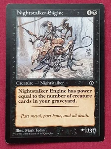 Magic The Gathering PORTAL SECOND AGE NIGHTSTALKER ENGINE black card MTG - Picture 1 of 2