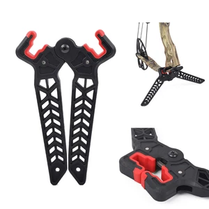 Archery Bow Stands Compound Bow Rack Kickstand Shooting Holder 3D Shoot Black US - Picture 1 of 11
