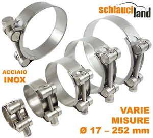 FASCETTA STRINGITUBO Acciaio EXTRA FORTE inox Morsetto Tubo bullone vite V2A 304 - Zdjęcie 1 z 44
