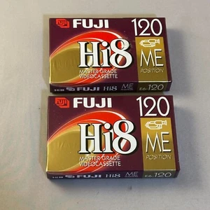 2 Fuji Film E6-120 Hi8 Master Grade Video Cassette ME Position New & Sealed - Picture 1 of 2