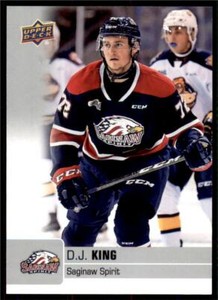 2019-20 UD CHL Base Set #55 D.J. King - Saginaw Spirit