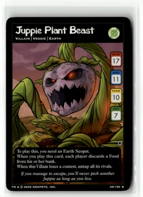 Neopets TCG - Juppie Plant Beast 49/150 - Rare - The Darkest Faerie WOTC - Image 1 of 2