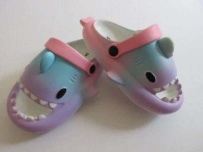 Sandalia zueco de playa informal para niños jóvenes sin cordones púrpura multicolor varios tamaños nueva Foto 1 de 4