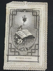 holy card santino merlettato canivet MI CARGA LIGERA - Picture 1 of 2