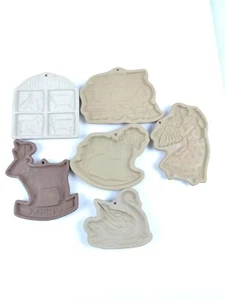 Vtg 1980's Lot of 6 Christmas Brown Bag Pampered Chef Hearthstone Cookie Art - Picture 1 of 10