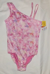 NWT Cat & Jack Girls Size Pink Spray Sleeveless Gymnastics Leotard - M 7/8 - Picture 1 of 3