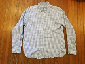 Camisa para hombre J.Crew de 2 capas blanca de algodón a cuadros con botones talla L - Imagen 1 de 4