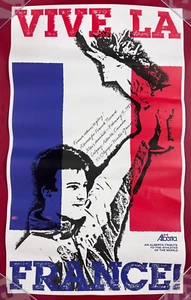 1988 VTG Calgary Olympics France Tribute Poster 14x23" Alberta w/Piccard Image! - Picture 1 of 2