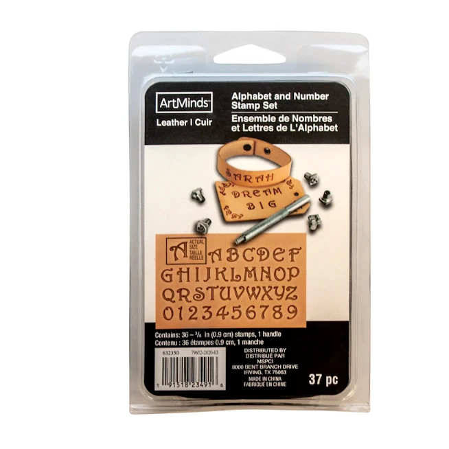 ArtMinds 37 pc. Alphabet And Number Stamp Set 3/8" stamps 632350