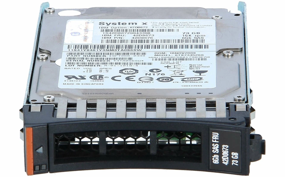 42D0672 42D0676 42D0673 IBM 73GB 15K 6G SAS SFF 2.5'' HOT SWAP HDD HARD DRIVE - Image 1 of 1