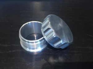 Weld on screw cap 69mm and insert polished billet aluminium 2 inch neck filler - Picture 1 of 2