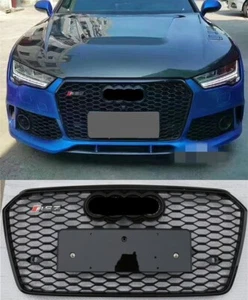 RS7 Style Black Front Bumper Honeycomb Grille for Audi A7 S7 2016-2018 - Afbeelding 1 van 6