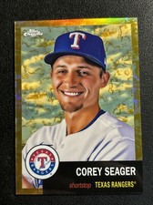 Corey Seager 2022 Topps Chrome Platinum SP 3/50 gold refractor #310