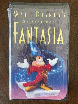 Fantasia: Walt Disney's Masterpiece On VHS Clam Shell Mickey Mouse Animation   - Image 1 of 3