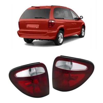 For 2001 2002 2003 Dodge CARAVAN Tail Light Pair Passenger & Driver w/Bulbs - Image 1 of 4