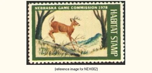 HALFPRICEHUNT Nebraska Habitat 1978 $7.50 deer - Image 1 of 1