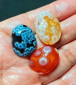 TOP 12G Natural Gobi agate eyes Agate Banded Agate stone geode Healing W188 - Imagen 1 de 11