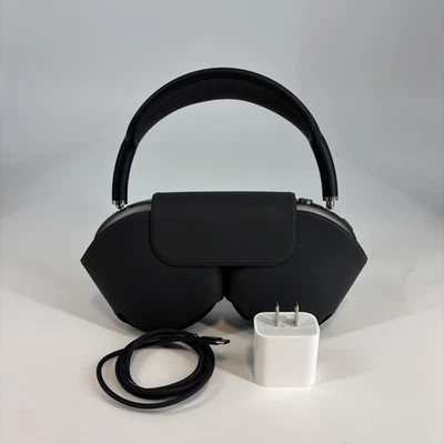 AirPods Max Lightning Black w/ Smart Case & Charger - Excellent  - Image 1 of 4