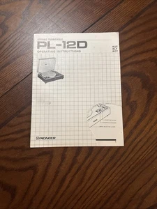 Original Pioneer PL-12D - Plattenspieler Handbuch (Vintage) - Bild 1 von 8