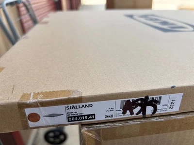 Ikea SJALLAND Tabletop/Underframe, outdoor light gray/light brown - NEW - Image 1 of 4