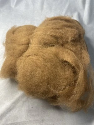 Carded 2.6  Oz fawn Alpaca Fiber– For Spinning, Felting, Blending, Nano - Image 1 of 4