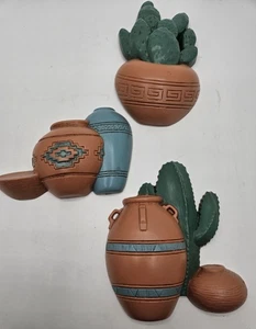 Lot of 3 Burwood Southwest Style Wall Hangings Cactus Cacti #3139 - Picture 1 of 10