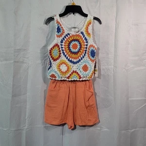 Rare Editions Youth Sz 14 Boho Shorts Outfit - Picture 1 of 6