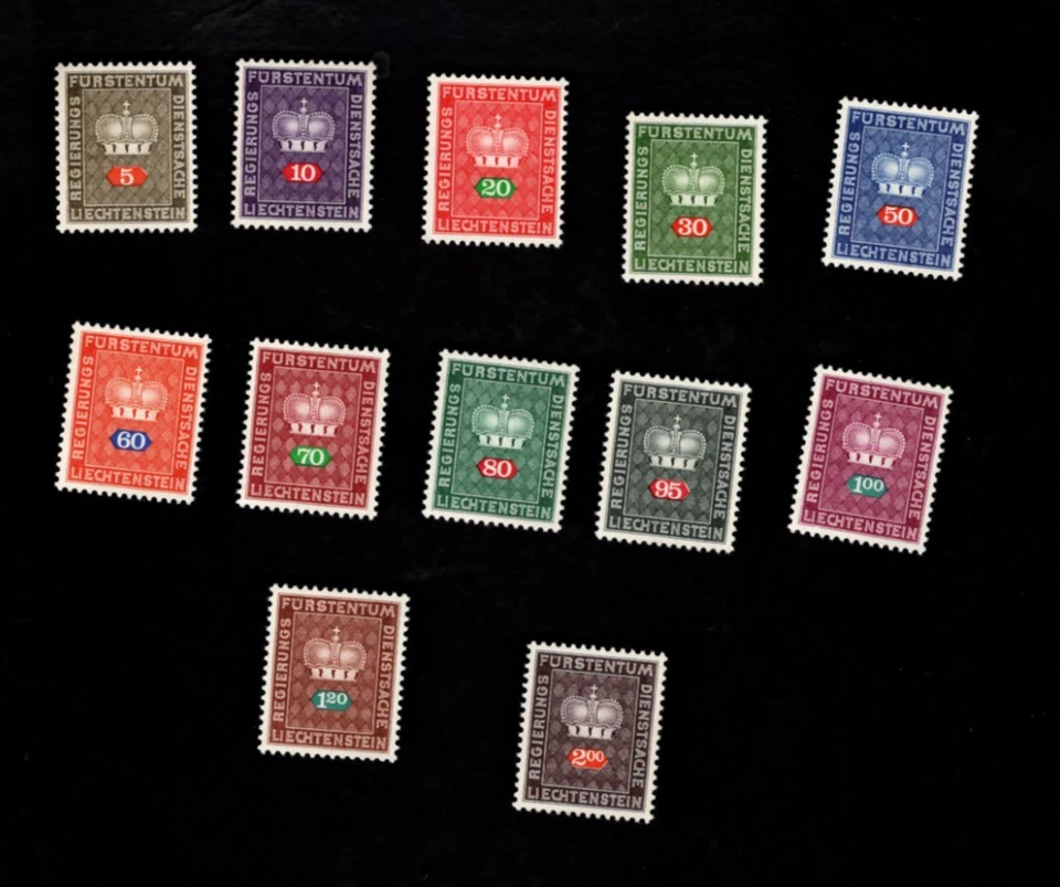 Liechtenstein sc#O47-58 (1968-9) Completo MNH Foto 1 de 1