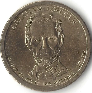 2010-P & D, Abraham Lincoln PRESIDENTIAL DOLLAR (U.S. COIN, MONEY, COLLECTIBLE) - Picture 1 of 4