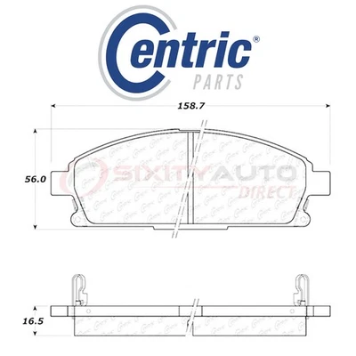 Centric C-TEK Metallic Disc Brake Pads for 2004-2017 Nissan Quest 3.5L V6 - ir Foto 1 de 4