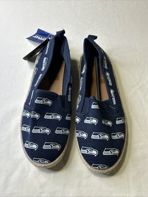 Zapatos sin cordones para mujer Seattle Seahawks (coleccionables para siempre) pequeños (6-8) nuevos con etiquetas E3 Foto 1 de 3