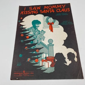 Partituras I Saw Mommy Kissing Santa Claus 1952 Jimmy Boyd Tommie Connor de colección - Imagen 1 de 5